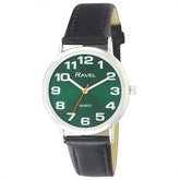 Ravel Unisex Classic Green Dial Black Strap Watch R0105.48.1 Ravel